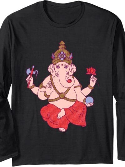 Ganapati, Ganesh, Ganeshotsav Puja Long Sleeve T-Shirt (USA)
