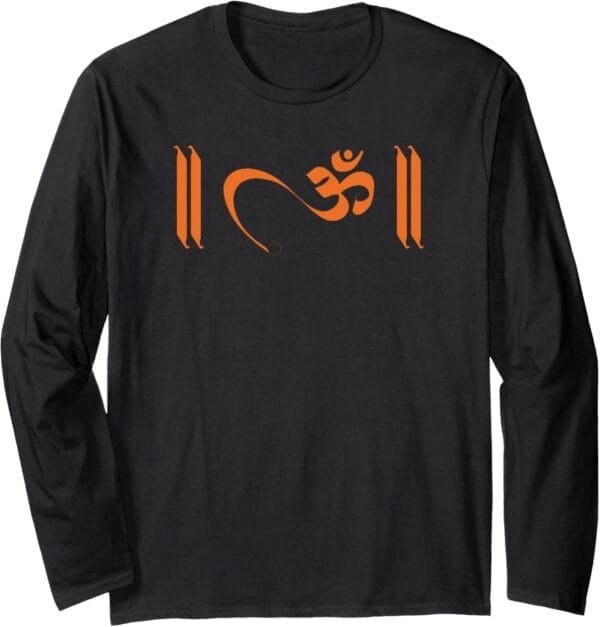 Hinduism Om, Sacred Pooja Hindu Temple Long Sleeve T-Shirt (USA)
