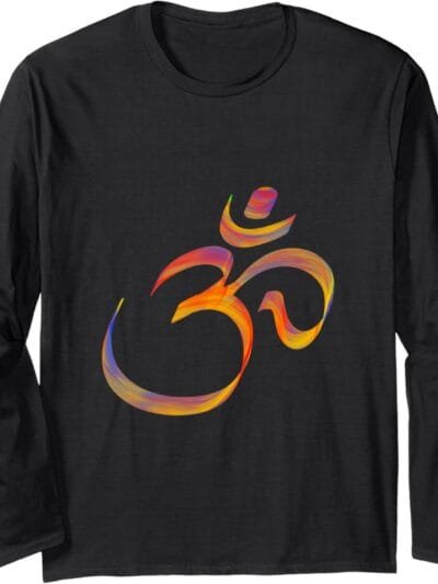 Hinduism Om, Sacred Pooja Hindu Temple Long Sleeve T-Shirt (USA)