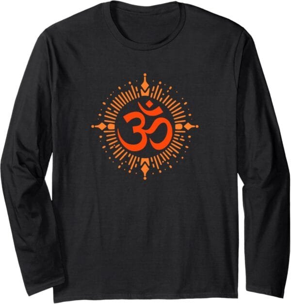 Hinduism Om, Sacred Pooja Hindu Temple Long Sleeve T-Shirt (France)