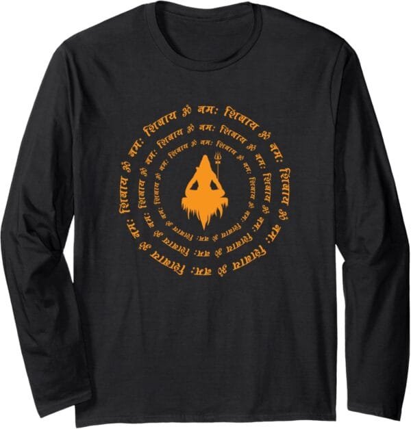 Shiva, Shankar, Maha Shivratri Om Namaha Shivaya Meditating Long Sleeve T-Shirt (USA)
