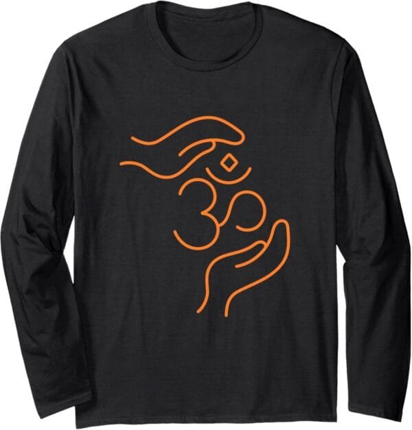 Hinduism Om, Sacred Pooja Hindu Temple Long Sleeve T-Shirt (USA)