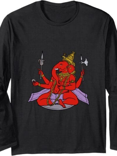 Ganapati, Ganesh, Ganeshotsav Puja Long Sleeve T-Shirt (Japan)