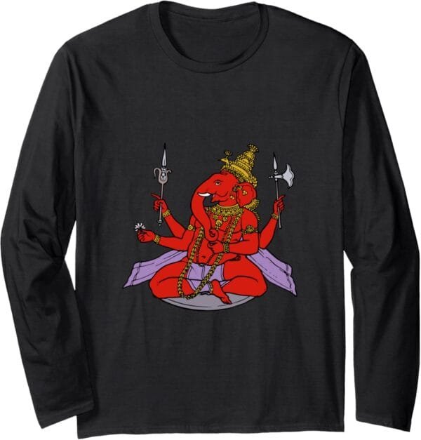 Ganapati, Ganesh, Ganeshotsav Puja Long Sleeve T-Shirt (USA)