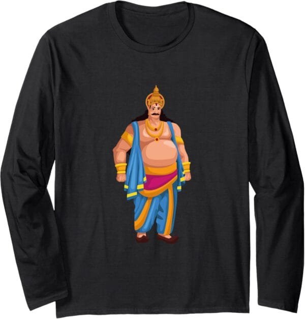 King Mahabali Onam Festival Hindu God Temple Pooja Long Sleeve T-Shirt (USA)