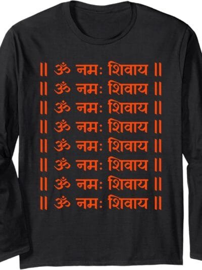Shiva, Shankar, Maha Shivratri Om Namaha Shivaya Sanskrit Long Sleeve T-Shirt (USA)