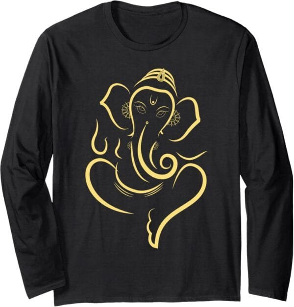 Ganapati, Ganesh, Ganeshotsav Puja Long Sleeve T-Shirt (USA)