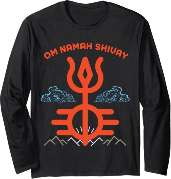 Shiv Shankara God Gift for Indian Hindus Om Namah Shivay Long Sleeve T-Shirt (USA)
