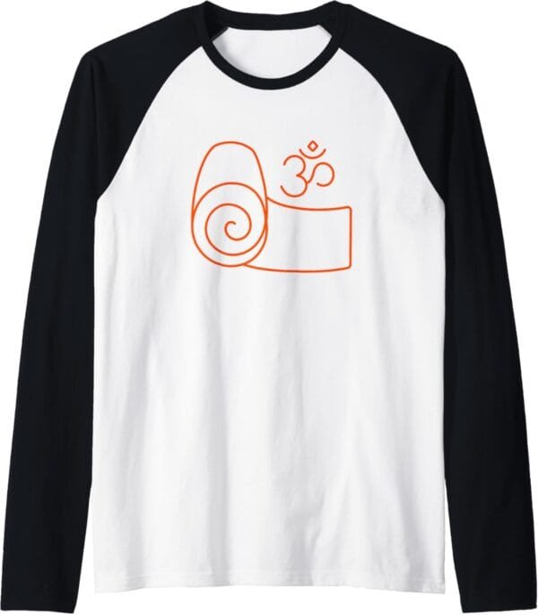 Hinduism Om Yoga Mat, Sacred Pooja Hindu Temple Raglan T-Shirt (USA)