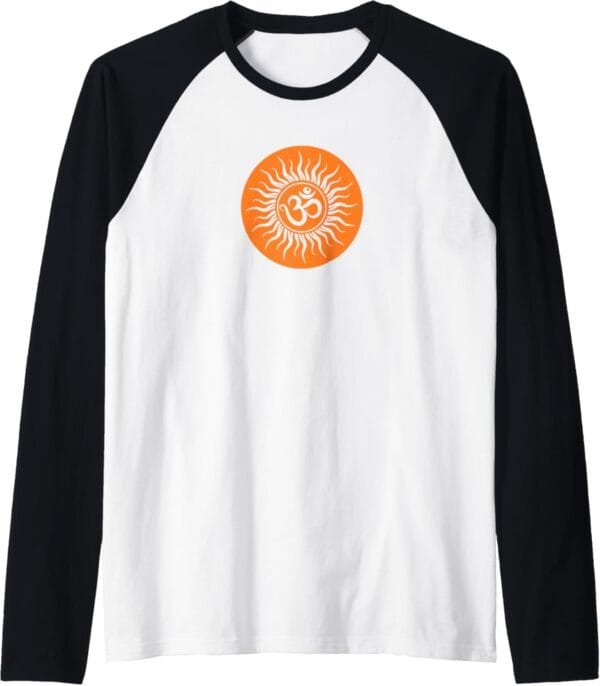 Hinduism Om, Sacred Pooja Hindu Temple Raglan T-Shirt (France)