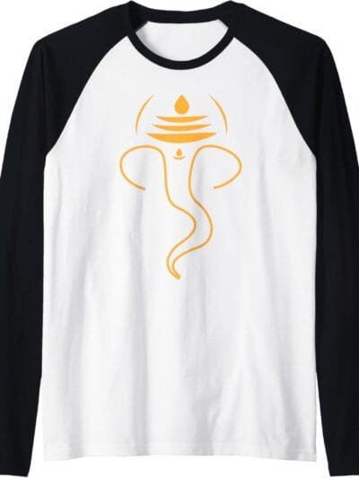 Ganapati, Ganesh, Ganeshotsav Puja Raglan T-Shirt (USA)