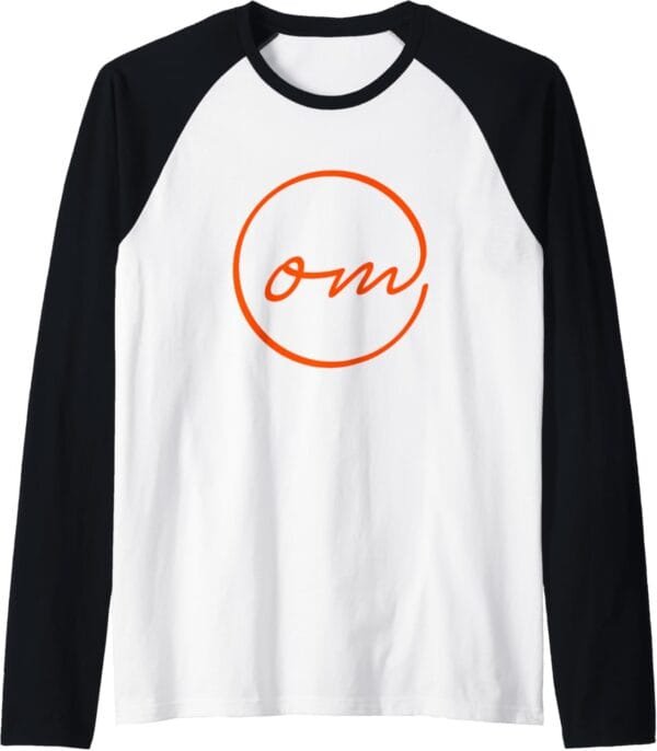 Hinduism Om English, Sacred Pooja Hindu Temple Raglan T-Shirt (USA)