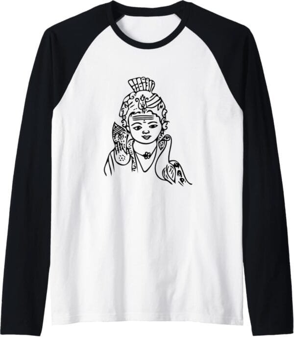 Murugan, Kartikeya Hindu God Temple Pooja Raglan T-Shirt (Germany)