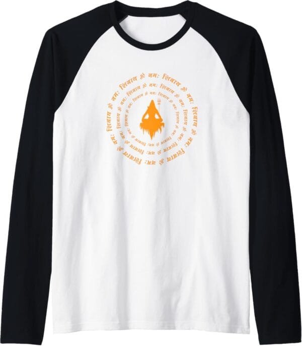 Shiva, Shankar, Maha Shivratri Om Namaha Shivaya Meditating Raglan T-Shirt (USA)