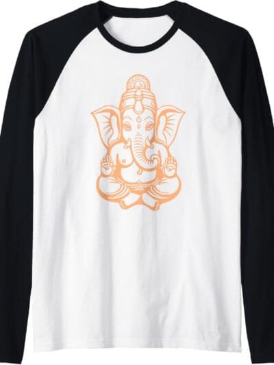Ganapati, Ganesh, Ganeshotsav Puja Raglan T-Shirt (Italy)