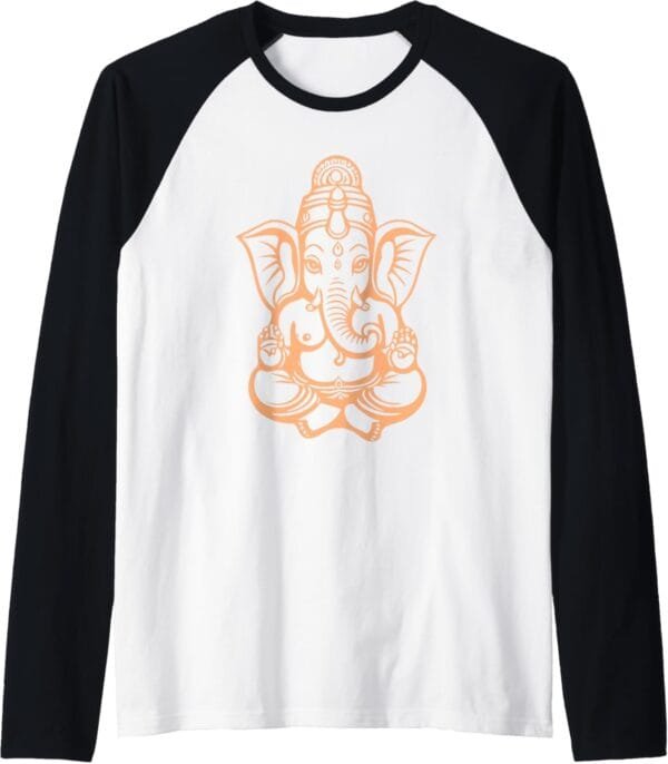 Ganapati, Ganesh, Ganeshotsav Puja Raglan T-Shirt (Italy)