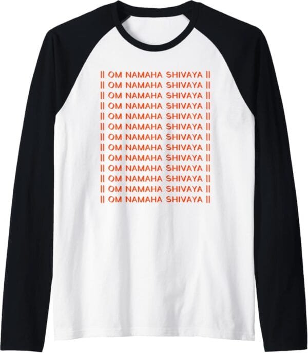 Shiva, Shankar, Maha Shivratri Om Namaha Shivay Hindu Mandir Raglan T-Shirt (USA)