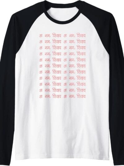 Shiva, Shankar, Maha Shivratri Om Namaha Shivaya Hindu Raglan T-Shirt (USA)