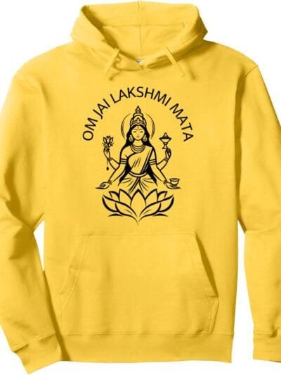 Laxmi Mata, Diwali Indian Goddess Om Jai Lakshmi Mata Pooja Hoodie (USA)