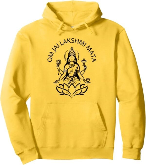 Laxmi Mata, Diwali Indian Goddess Om Jai Lakshmi Mata Pooja Hoodie (USA)