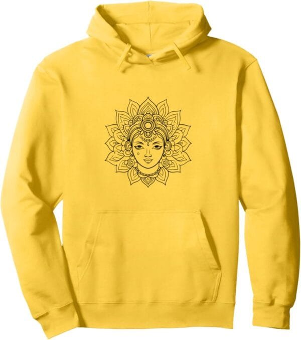 Laxmi Mata, Diwali Hindu Goddess Face Navratri Pooja Hoodie (USA)