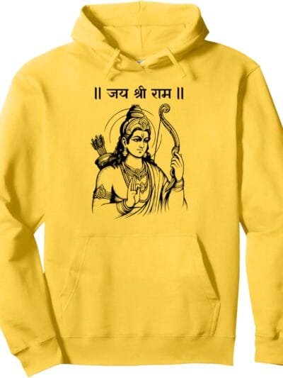 Rama, Ram, Diwali Shree Ram Hindu Temple Jai Shree Ram Hindi Hoodie (USA)