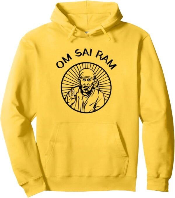 Sai Baba of Shirdi Blessing God Hindu Temple Puja Om Sai Ram Hoodie (USA)