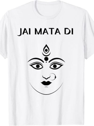 Durga Mata, Navratri Indian Goddess Face Jai Mata Di Pooja T-Shirt (Spain)