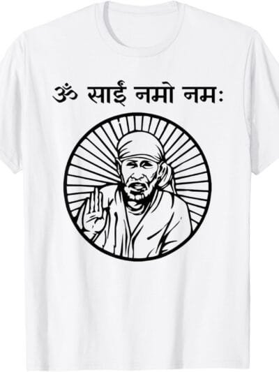 Sai Baba of Shirdi Blessing God  Om Sai Namo Namaha Sanskrit T-Shirt (USA)