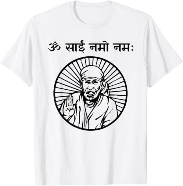 Sai Baba of Shirdi Blessing God  Om Sai Namo Namaha Sanskrit T-Shirt (USA)
