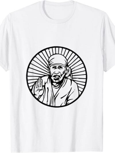 Sai Baba of Shirdi Blessing God Hindu Temple Pooja T-Shirt (USA)