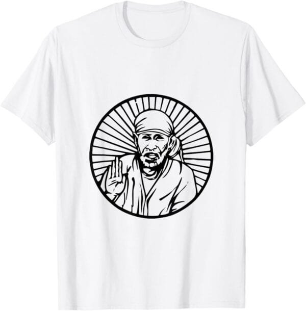 Sai Baba of Shirdi Blessing God Hindu Temple Pooja T-Shirt (USA)