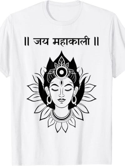 Kali Mata, Navratri Hindu Goddess Jai Mahakali Sanskrit Puja T-Shirt (USA)
