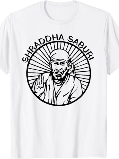 Sai Baba of Shirdi Blessing God Hindu Pooja Shraddha Saburi T-Shirt (France)
