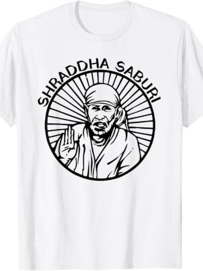 Sai Baba of Shirdi Blessing God Hindu Pooja Shraddha Saburi T-Shirt (USA)