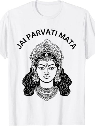 Parvati Mata, Navratri Hindu Goddess Jai Parvati Mata Pooja T-Shirt (USA)