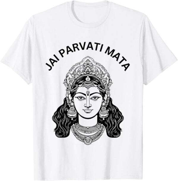 Parvati Mata, Navratri Hindu Goddess Jai Parvati Mata Pooja T-Shirt (USA)