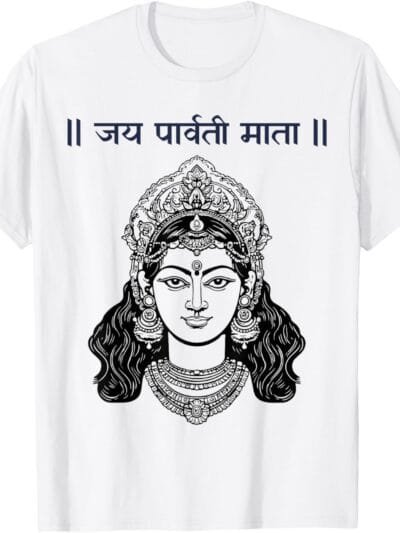 Parvati Mata, Navratri Hindu Goddess Jai Parvati Mata Hindi T-Shirt (USA)