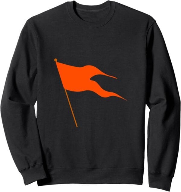 Hinduism Saffron Orange Flag, Sacred Pooja Hindu Temple Sweatshirt (Italy)