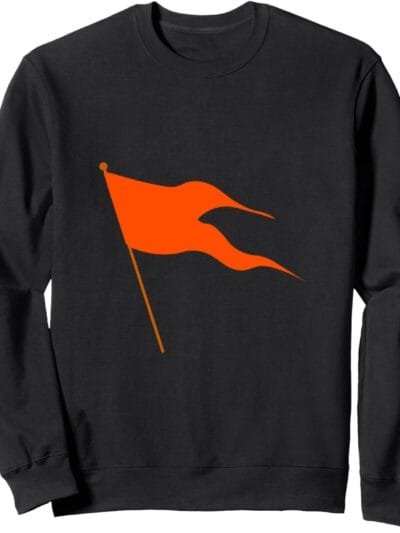 Hinduism Saffron Orange Flag, Sacred Pooja Hindu Temple Sweatshirt (France)