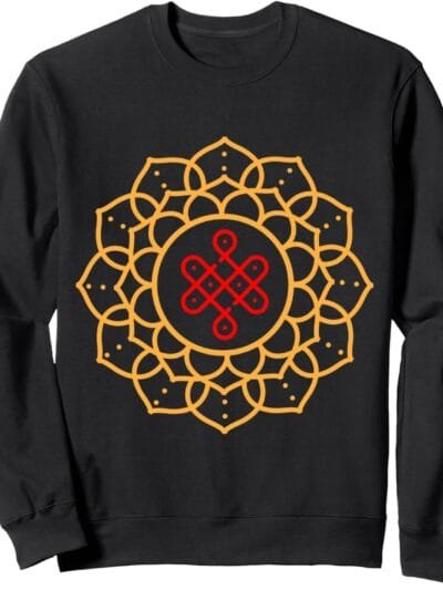 Diwali Pooja, Deepawali, Hindu Rangoli Mandala Art Sweatshirt (France)