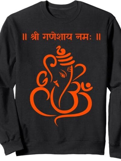 Ganapati, Ganesh, Shree Ganeshaya Namaha Sanskrit Puja Sweatshirt (UK)