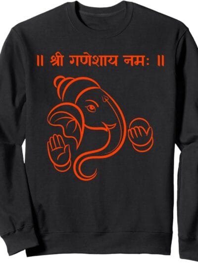 Ganapati, Ganesh, Shree Ganeshaya Namaha Sanskrit Puja Sweatshirt (Japan)