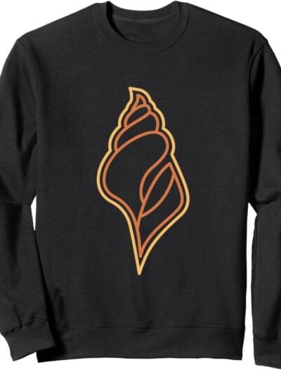 Hindu God Pooja Shankh, Conch Line Drawing Sweatshirt (USA)