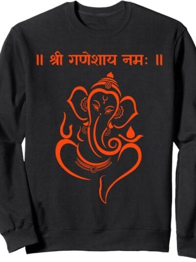 Ganapati, Ganesh, Shree Ganeshaya Namaha Sanskrit Om Puja Sweatshirt (Japan)