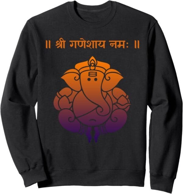 Ganapati, Ganesh, Shree Ganeshaya Namaha Sanskrit Puja Sweatshirt (Germany)