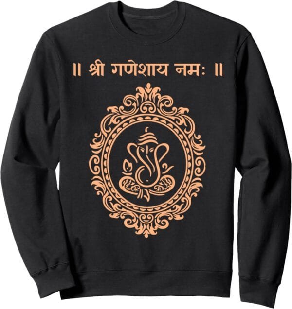 Ganapati, Ganesh, Shree Ganeshaya Namaha Sanskrit Puja Sweatshirt (Italy)