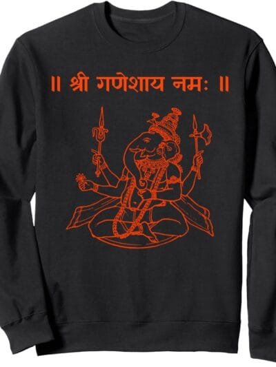 Ganapati, Ganesh, Shree Ganeshaya Namaha Sanskrit Puja Sweatshirt (Italy)