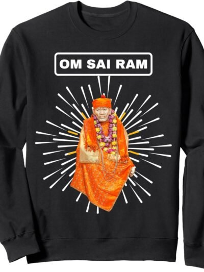 Shirdi Sai Baba God Gift for Indian Hindus Om Sai Ram Sweatshirt (France)