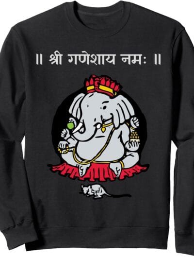 Ganapati, Ganesh, Shree Ganeshaya Namaha Sanskrit Puja Sweatshirt (Spain)